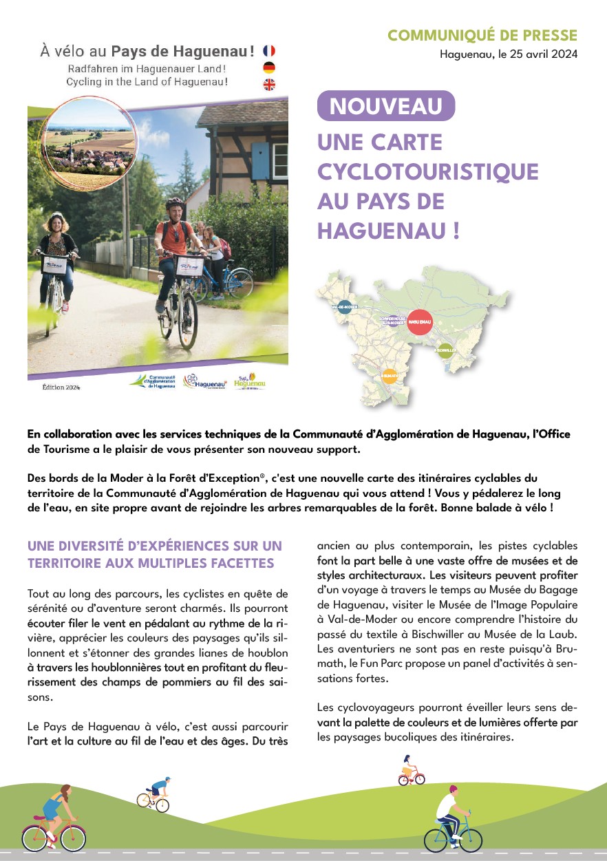 Mit dem Fahrrad im Pays de Haguenau!