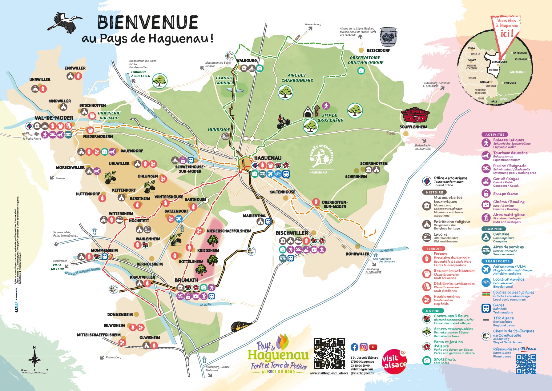 Map of the Haguenau region