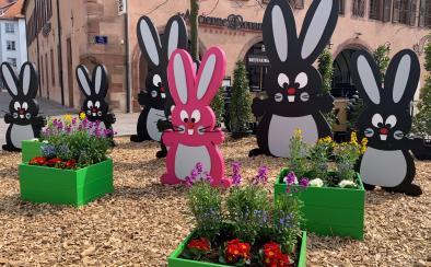 Easter decoration in the city center of Haguenau