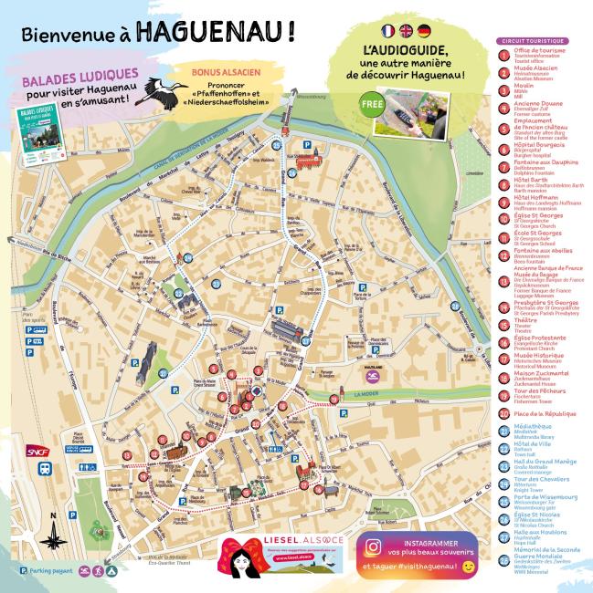 Haguenau touristische Karte