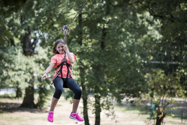 Seilrutsche im Brumath Adventure Park - Kredit Cyrille Fleckinger